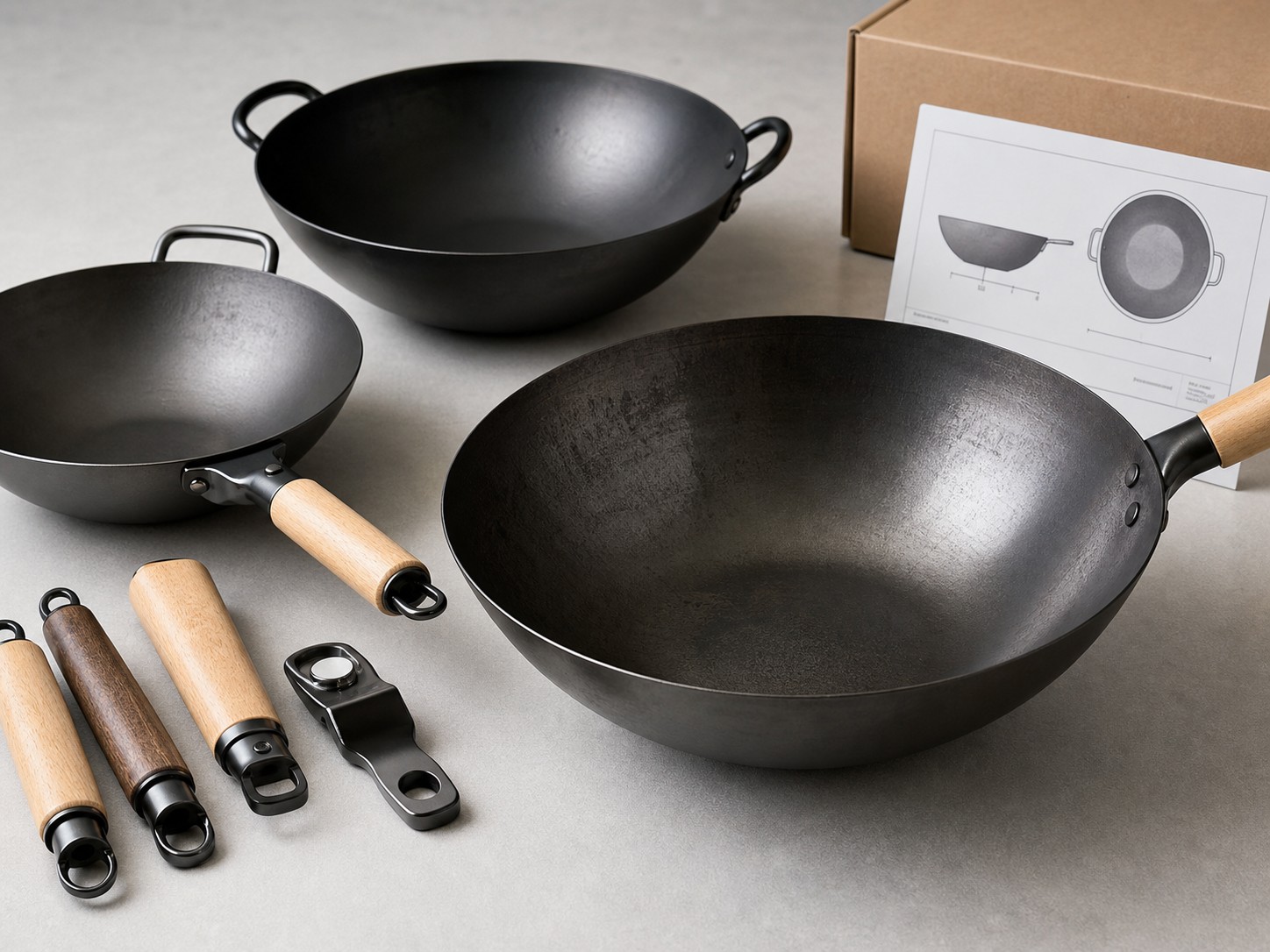 Nitrided iron wok route for OEM cookware buyers